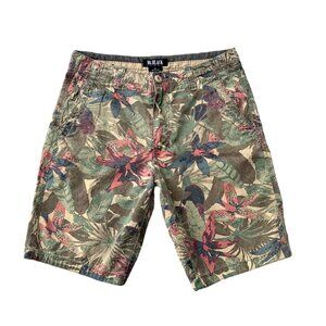 MG Black Outdoors Casual Camo Floral Tropical Cargo Shorts Men's Size 31